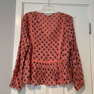 LOFT Floral Blouse Size XL